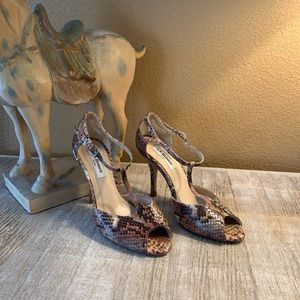 - LK Bennett / London  Snakeskin heels sandals